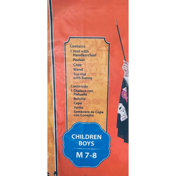 Kids Magician Mago Costume Size M 7-8 - Picture 3 of 3